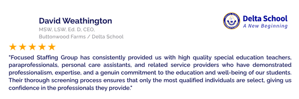 David Weathington, CEO, Buttonwood Farms / Delta School — five-star review